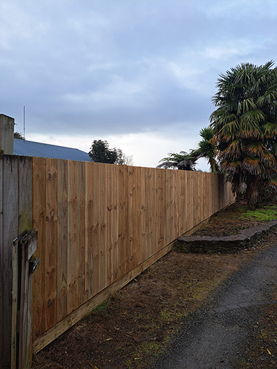 Residential timber fence
